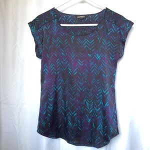 Express XS rolled sleeve blouse